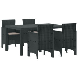 Berkfield Garden Dining Set 5 Pcs Anthracite - thumbnail 2