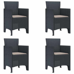 Berkfield Garden Dining Set 5 Pcs Anthracite - thumbnail 5