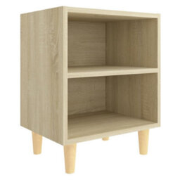 Berkfield Bed Cabinet With Solid Wood Legs Sonoma Oak 40X30X50 Cm - thumbnail 2