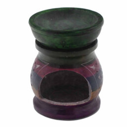 Serenityy Soapstone Oil Burner 10Cm - Flower Of Life - Five Colours, Gloss Finish - thumbnail 1