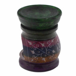 Serenityy Soapstone Oil Burner 10Cm - Flower Of Life - Five Colours, Gloss Finish - thumbnail 4