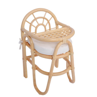 Nordlys Rattan Baby High Chair Beige Exotic Boho Bedroom - image 1
