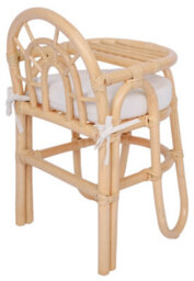 Nordlys Rattan Baby High Chair Beige Exotic Boho Bedroom - thumbnail 8