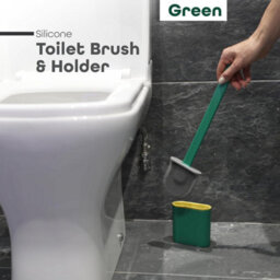 Divchi Toilet Brushes & Holders Bathroom Accessory  Cleaning Products  Silicone  Deep Cleaner  Holder Set (Green) - thumbnail 2