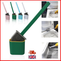 Divchi Toilet Brushes & Holders Bathroom Accessory  Cleaning Products  Silicone  Deep Cleaner  Holder Set (Green) - thumbnail 8