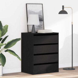 Walplus Chest Of Drawers Black Oak 60 X 41 X 76 Cm Engineered Wood - thumbnail 1