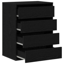 Walplus Chest Of Drawers Black Oak 60 X 41 X 76 Cm Engineered Wood - thumbnail 5