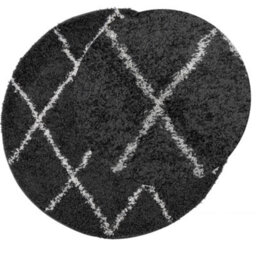 Berkfield Shaggy Rug Pamplona High Pile Modern Black And Cream Size  280 Cm - thumbnail 3