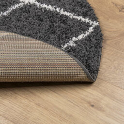 Berkfield Shaggy Rug Pamplona High Pile Modern Black And Cream Size  280 Cm - thumbnail 5