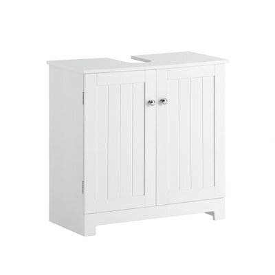Sobuy Bzr18-W, Under Sink Storage Bathroom Cabinet Bathroom Storage Unit With Doors And Adjustable Shelf, White - image 1