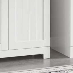 Sobuy Bzr18-W, Under Sink Storage Bathroom Cabinet Bathroom Storage Unit With Doors And Adjustable Shelf, White - thumbnail 6