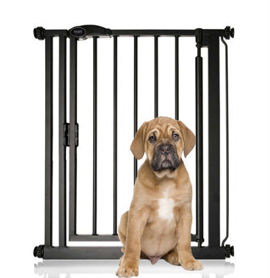 Bettacare Auto Close Pet Gate, 68.5Cm - 75Cm, Matt Black, Narrow, Narrow Pressure Fit Stair Gate For Dog & Puppy - image 1