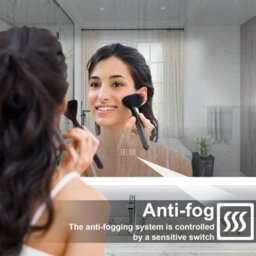 Probaty Bathrooms 1400X800mm Bathroom 3 Colors Dimmable Led Mirror With Bluetooth And Memory Function,anti-Fog Wall Mounted Vanity Backlit Mirror - thumbnail 5