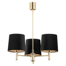 Luminosa Lighting Luminosa Ponte Plus Multi Arm Pendant Ceiling 3 Light Black, Dark Brass Steel - thumbnail 1