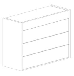 FurniComp LTD Furnicomp Carter 4 Drawer 110Cm Chest Of Drawers - White Oak & Cadiz - thumbnail 2