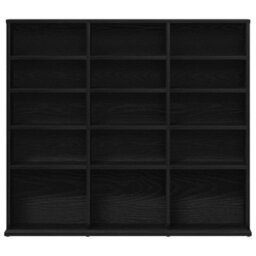 Walplus Cd Cabinet Black Oak 100X23X89.5 Cm Engineered Wood - thumbnail 5