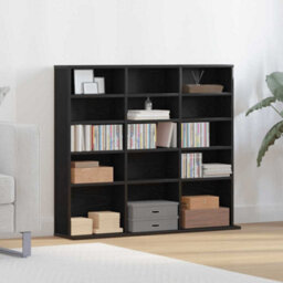 Walplus Cd Cabinet Black Oak 100X23X89.5 Cm Engineered Wood - thumbnail 3