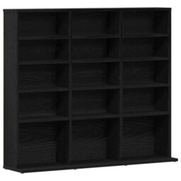 Walplus Cd Cabinet Black Oak 100X23X89.5 Cm Engineered Wood - thumbnail 2