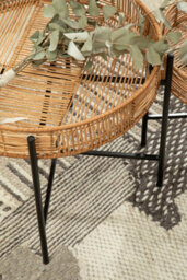 Orsina Batu Set Of 2 Natural Rattan Side Tables - thumbnail 2