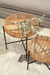 Orsina Batu Set Of 2 Natural Rattan Side Tables - thumbnail 4