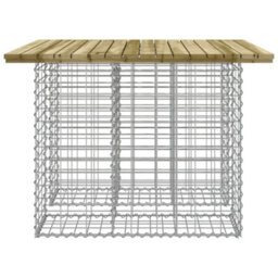 Berkfield Rustic Garden Bench Gabion Design 100X102X72 Cm Impregnated Wood Pine - thumbnail 4