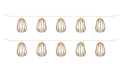 Faroz Cage Solar-Powered Warm White 10 Integrated Led Outdoor String Lights - image 1