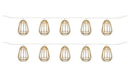 Faroz Cage Solar-Powered Warm White 10 Integrated Led Outdoor String Lights