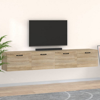 Berkfield Wall Cabinets 2 Pcs Sonoma Oak 100X36.5X35 Cm Engineered Wood - image 1