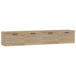 Berkfield Wall Cabinets 2 Pcs Sonoma Oak 100X36.5X35 Cm Engineered Wood - thumbnail 2