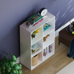 Lassic Vida Designs Durham White 2X3 Cube Storage Unit Bookcase Storage Organiser - thumbnail 4