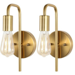 2X Retro Led Wall Lamp Metal Wall Light Indoor Gold Sconce Bedroom E27 - thumbnail 1