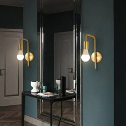 2X Retro Led Wall Lamp Metal Wall Light Indoor Gold Sconce Bedroom E27 - thumbnail 4