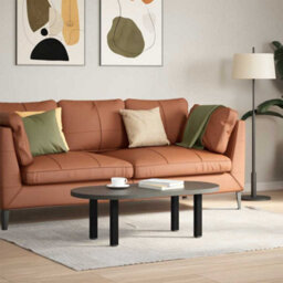 Berkfield Coffee Table Legs 4 Pcs Black 30-32 Cm Steel - thumbnail 3