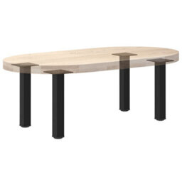 Berkfield Coffee Table Legs 4 Pcs Black 30-32 Cm Steel - thumbnail 8
