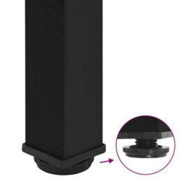 Berkfield Coffee Table Legs 4 Pcs Black 30-32 Cm Steel - thumbnail 9