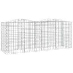 Berkfield Arched Gabion Raised Bed 200X50X100 Cm Galvanised Iron - thumbnail 2