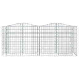 Berkfield Arched Gabion Raised Bed 200X50X100 Cm Galvanised Iron - thumbnail 3