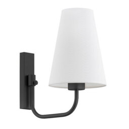 Luminosa Lighting Luminosa Safiano Wall Lamp With Shade White, Black - thumbnail 2