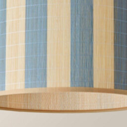 Valuelights Lori Blue Stripe Bamboo Drum Ceiling Lamp Shade (D)30Cm - thumbnail 6