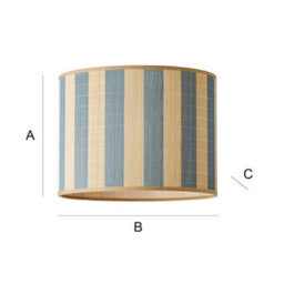 Valuelights Lori Blue Stripe Bamboo Drum Ceiling Lamp Shade (D)30Cm - thumbnail 8