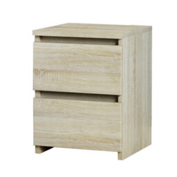 Sundaze Chest Of Drawers Storage Bedroom Furniture Cabinet 2 Drawer Oak 30X30X40Cm - thumbnail 2