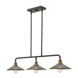Luminosa Lighting Elstead Rigby 3 Light Ceiling Island Chandelier Pendant Bar Light Bronze, E27