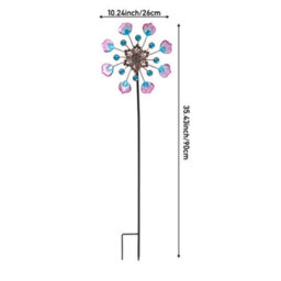 Garden Sanctuary Metal Outdoor Kinetic Windmill Weathervane Spinner For Yard, Garden, Or Patio Decor - thumbnail 3