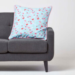 Homescapes Cotton Birds And Flower Cushion Cover, 60 X 60 Cm - thumbnail 2