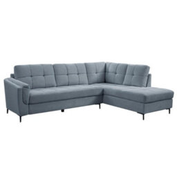 Home Detail Rose Right-Hand Facing Corner Sofa, Blue Linen - thumbnail 3