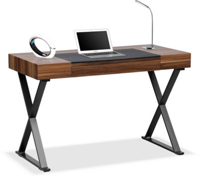 Centurion Supports Adonis Walnut And Matte Black Legs Ergonomic Luxury Home Office Desk - image 1