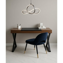 Centurion Supports Adonis Walnut And Matte Black Legs Ergonomic Luxury Home Office Desk - thumbnail 6