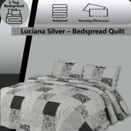 TheWhiteWater Limited Bedspread - Luxury Quilted - Reversible Two Sided - Bed Throw Warm Quilt - Bedspread Patchwork Reversible Set 150 Gsm - 3 Tog - thumbnail 5