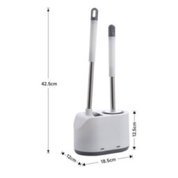 Darphe Off-White Toilet Bowl Silicone And Nylon Brushes Combo Set With Holder - thumbnail 7