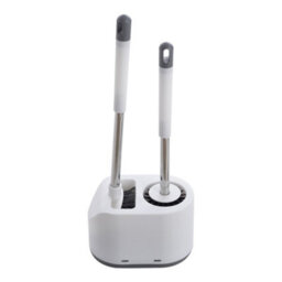 Darphe Off-White Toilet Bowl Silicone And Nylon Brushes Combo Set With Holder